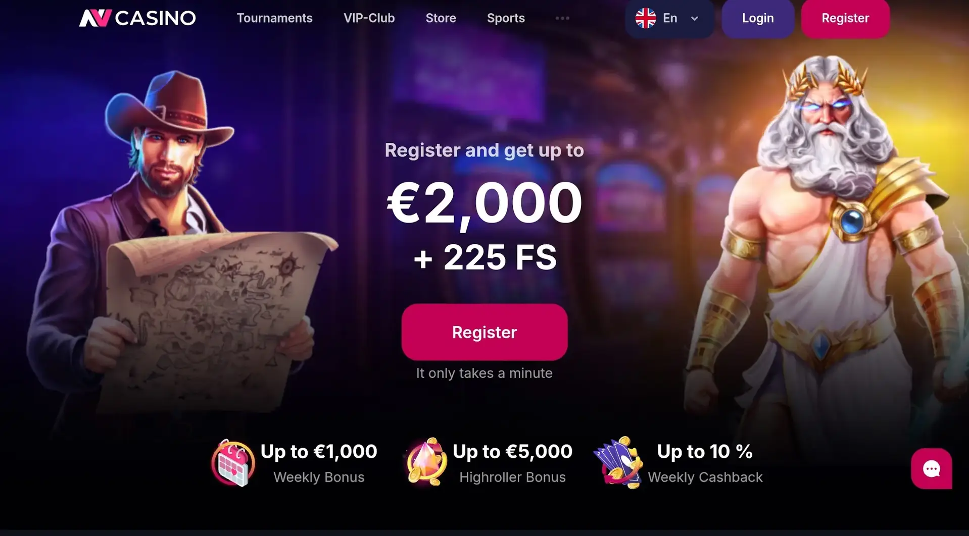 NV Casino startsida
